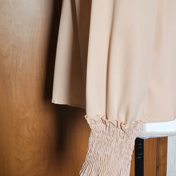 Frill Hem Shirred Long Sleeve Top - Picture 8 of 8